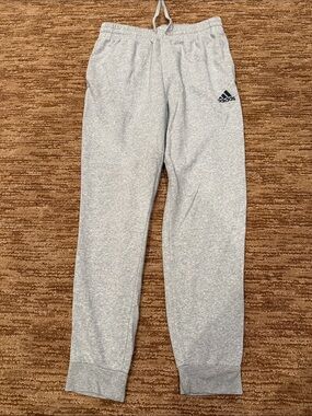 adidas Light Gray Kids Jogger Sweatpants Youth Medium